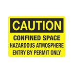 Caution Confined Space Hazardous Atmosphere Enter By Permit